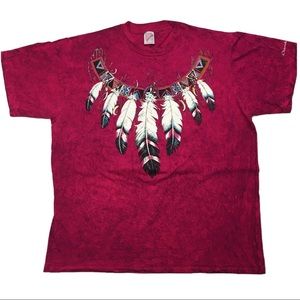 Vintage 92’ Native American esthetic pink tshirt